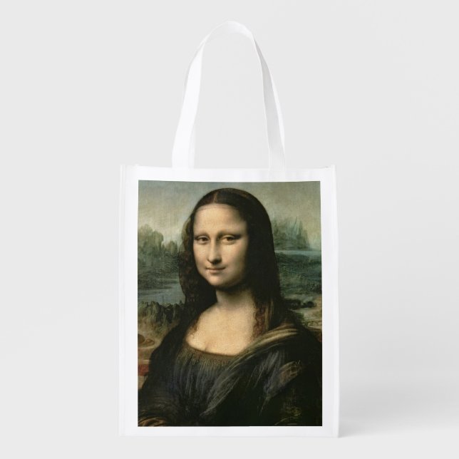 Leonardo Vinci | Mona Lisa, c.1503-6 Grocery Bag (Front)
