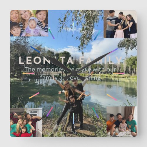 LEONATA FAMILY WALL CLOCK Our favourite YouTuber Square Wall Clock