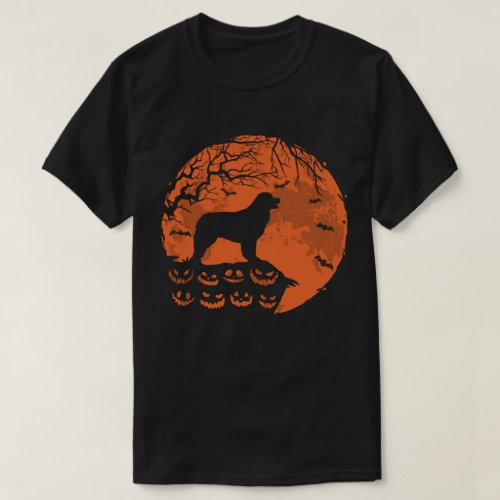 Leonberger And Moon Halloween Dog Lover Gift T_Shirt