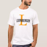 Leonberger Breed Monogram Design T-Shirt