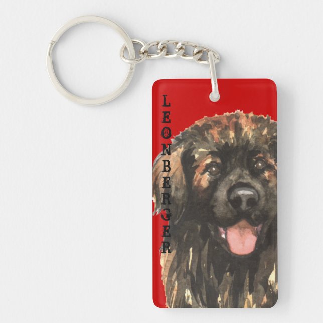 Leonberger Color Block Keychain (Front)