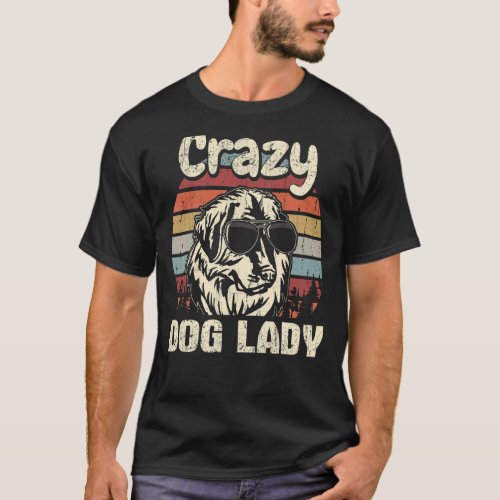 Leonberger  Crazy Dog Lady Vintage Mothers Day Re T_Shirt