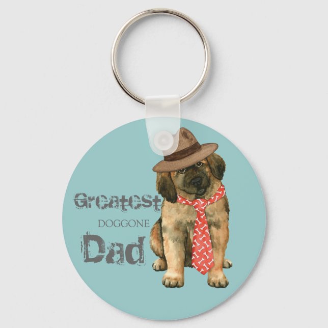 Leonberger Dad Keychain (Front)