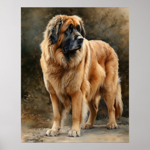 Leonberger Dog Art Print Poster