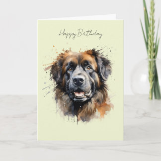 Leonberger Dog Birthday Card #1