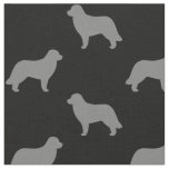 Leonberger Dog Breed Silhouettes Patterned Fabric