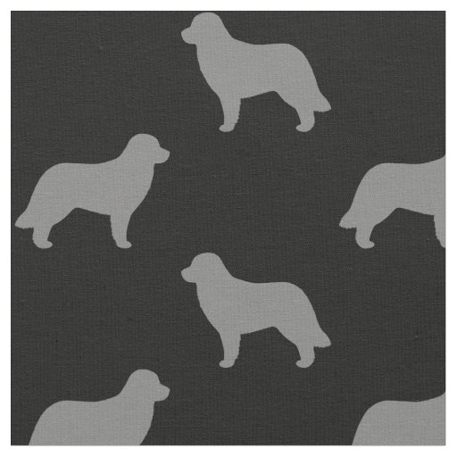 Leonberger Dog Breed Silhouettes Patterned Fabric