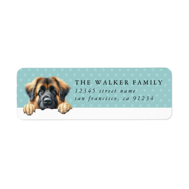 Leonberger Dog Return Address Label (Front)