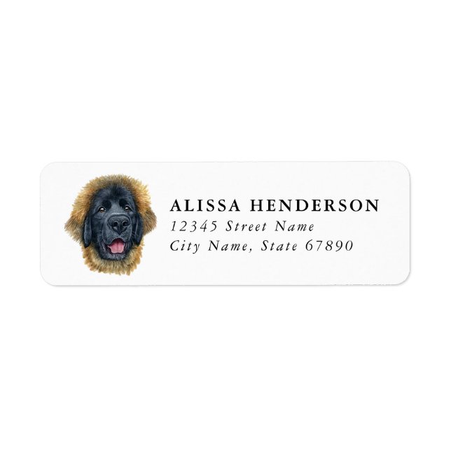Leonberger Dog Return Address Labels (Front)