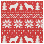 Leonberger Dog Silhouettes Christmas Holiday Fabric
