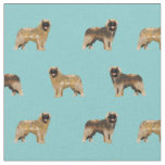 leonberger dogs light blue fabric