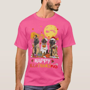 Leonberger Happy Hallothanksmas Halloween Thanksgi T-Shirt