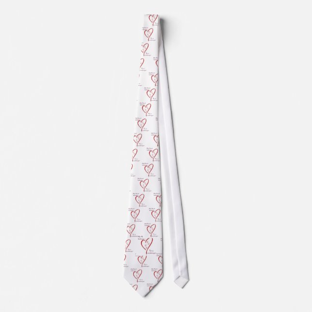 Leonberger Heart Belongs Neck Tie (Front)