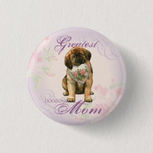 Leonberger Heart Mom Button