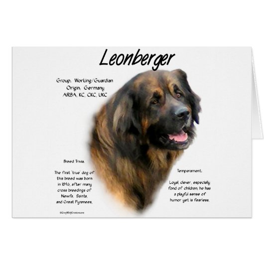 Leonberger History Design Cards (Front Horizontal)