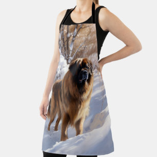 Leonberger Let It Snow Christmas Apron