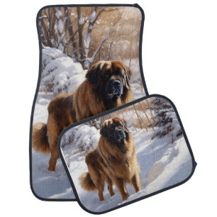 Leonberger Let It Snow Christmas Car Floor Mat