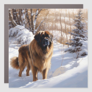 Leonberger Let It Snow Christmas Car Magnet