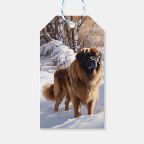 Leonberger Let It Snow Christmas Gift Tags