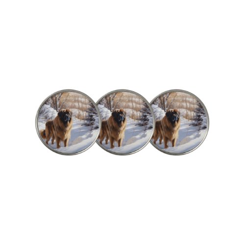 Leonberger Let It Snow Christmas Golf Ball Marker