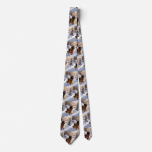 Leonberger Let It Snow Christmas Neck Tie