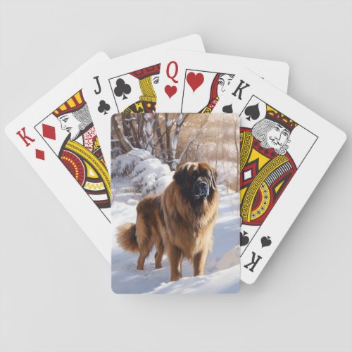 Leonberger Let It Snow Christmas Playing Cards