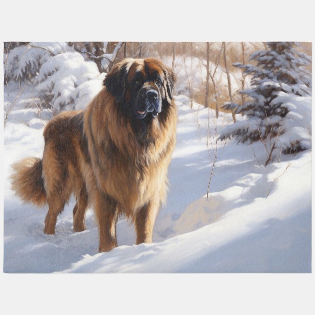 Leonberger Let It Snow Christmas  Rug (Front)