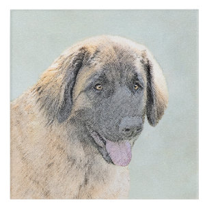 Leonberger Painting - Cute Original Dog Art