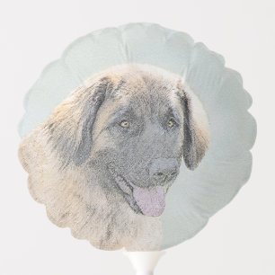 Leonberger Painting - Cute Original Dog Art Balloon