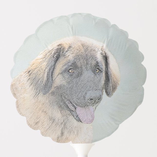 Leonberger Painting - Cute Original Dog Art Balloon (Front)