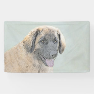 Leonberger Painting - Cute Original Dog Art Banner