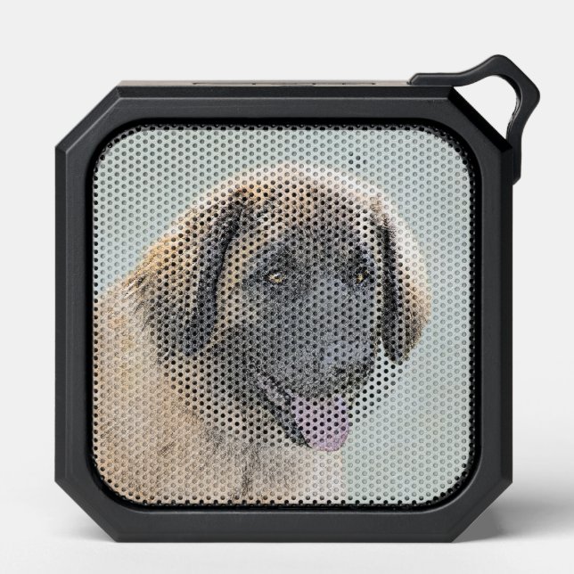 Leonberger Painting - Cute Original Dog Art Bluetooth Speaker (Front)