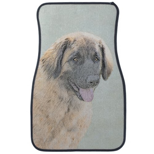 Leonberger Painting _ Cute Original Dog Art Car Mat