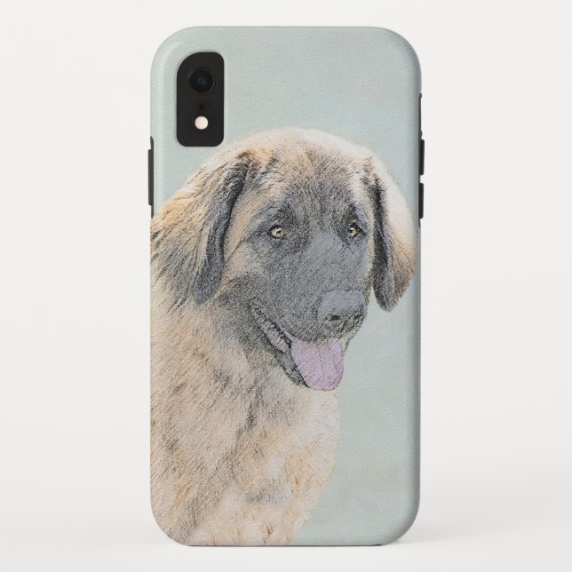 Leonberger Painting - Cute Original Dog Art Case-Mate iPhone Case (Back)