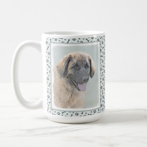 Leonberger Painting _ Cute Original Dog Art Coffee Mug