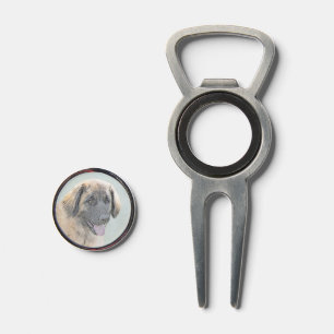 Leonberger Painting - Cute Original Dog Art Divot Tool