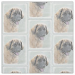 Leonberger Painting - Cute Original Dog Art Fabric