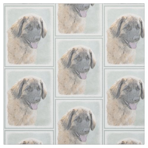 Leonberger Painting _ Cute Original Dog Art Fabric