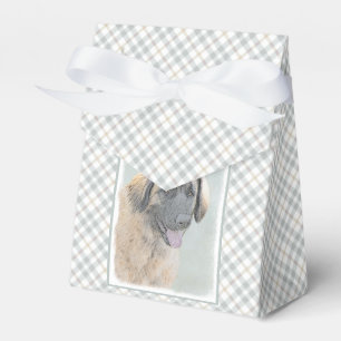 Leonberger Painting - Cute Original Dog Art Favor Boxes