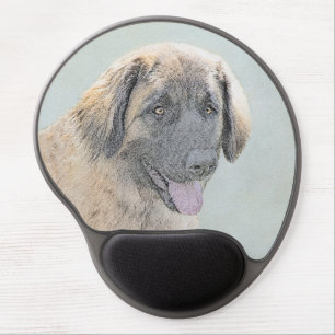 Leonberger Painting - Cute Original Dog Art Gel Mouse Pad