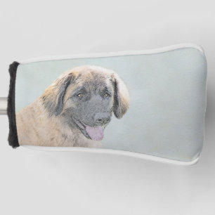Leonberger Painting - Cute Original Dog Art Golf Head Cover