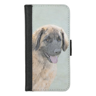 Leonberger Painting - Cute Original Dog Art iPhone 8/7 Wallet Case