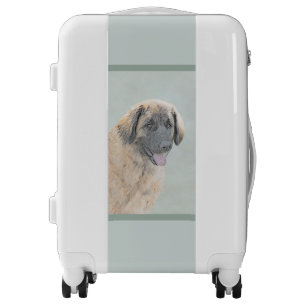 Leonberger Painting - Cute Original Dog Art Luggag Luggage