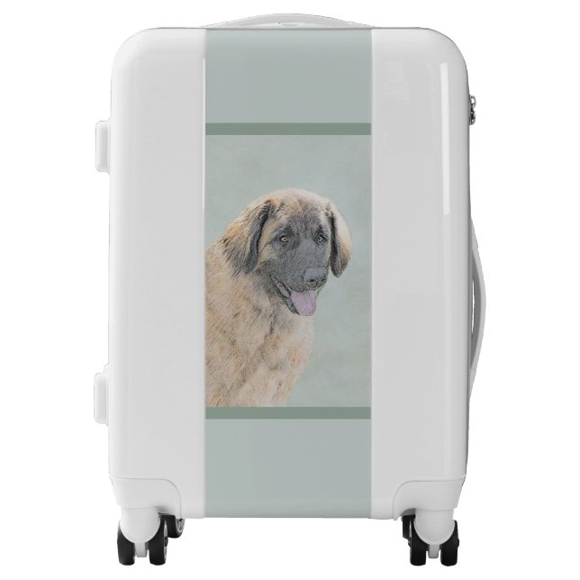 Leonberger Painting - Cute Original Dog Art Luggag Luggage (Front)