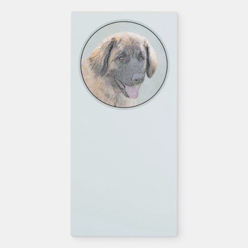 Leonberger Painting _ Cute Original Dog Art Magnetic Notepad