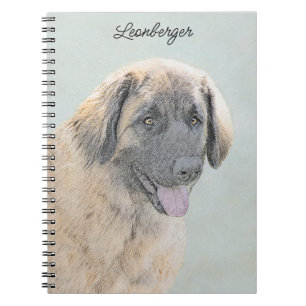 Leonberger Painting - Cute Original Dog Art Notebook