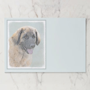 Leonberger Painting - Cute Original Dog Art Paper Pad