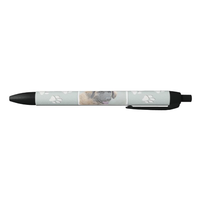 Leonberger Painting - Cute Original Dog Art Pen (Bottom)