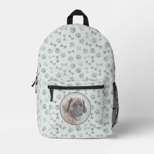 Leonberger Painting - Cute Original Dog Art Printed Backpack