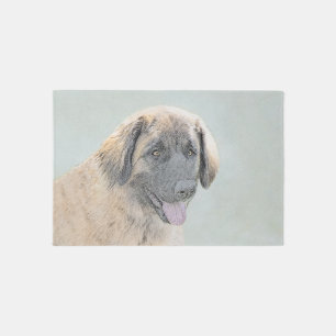 Leonberger Painting - Cute Original Dog Art Rug